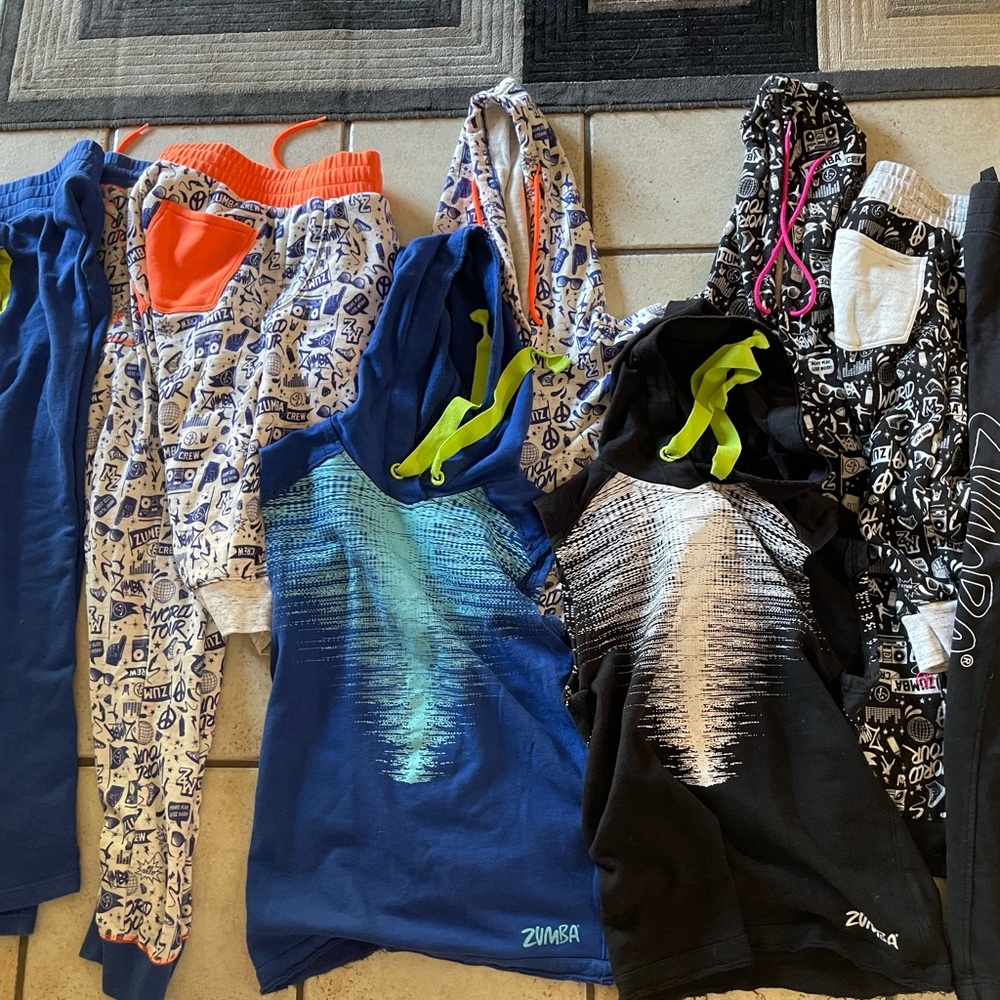 Zumba Men’s Set Hoodie Jogger Used Worn Once Small